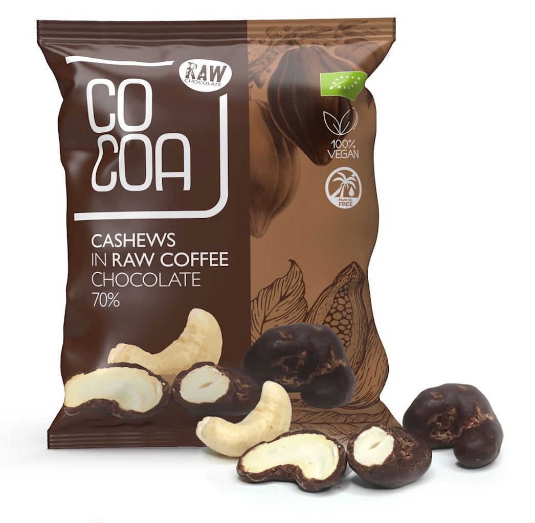 Cocoa Orzechy nerkowca w surowej czekoladzie bio 70g-c