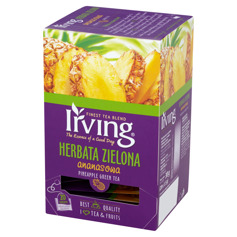 Irving HERBATA ZIELONA ANANASOWA 20 KOP.