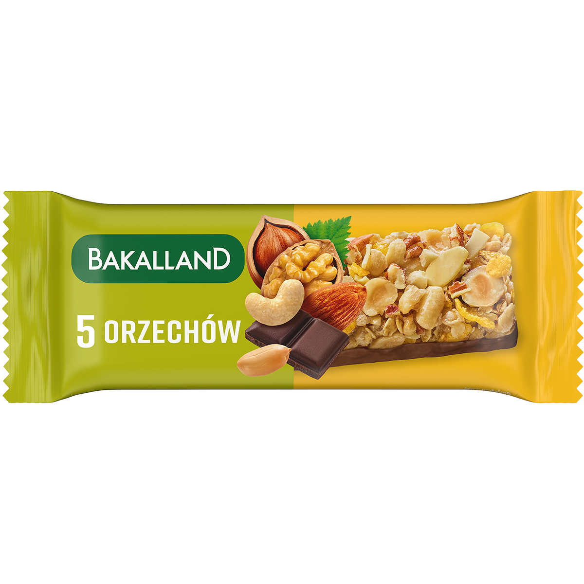 Bakalland BA! BATON ZBOŻOWY 5 ORZECHÓW 40G zakupy dla domu i biura! 25706