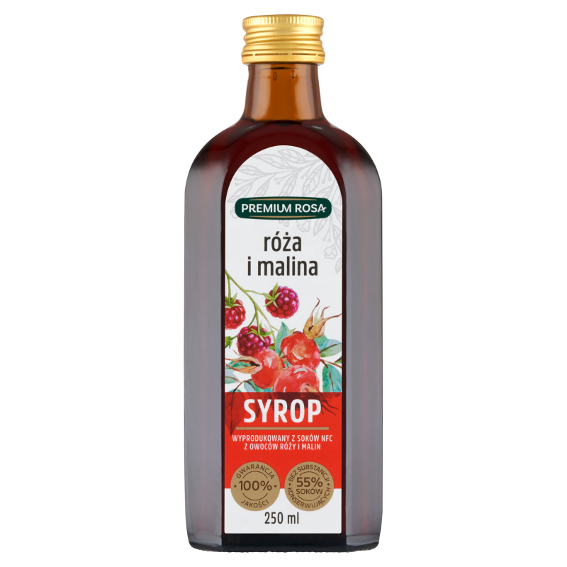 Premium Rosa Syrop z dzikiej róży i malin 250ml - 5902036001240