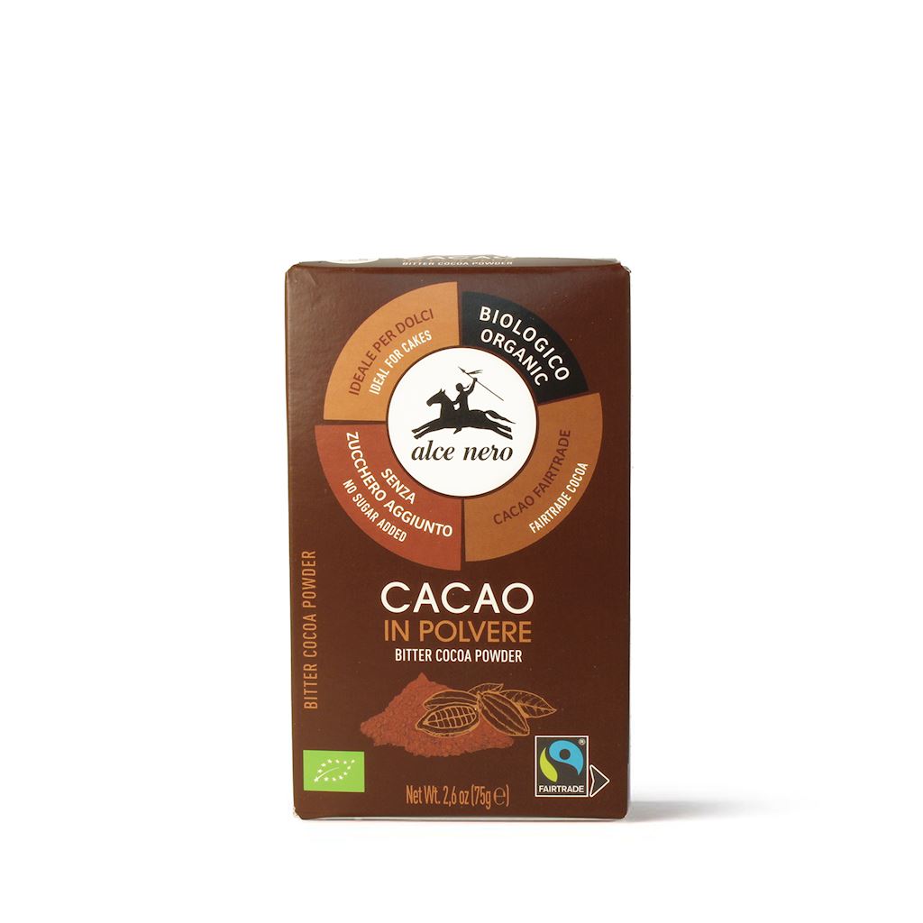 Fair Trade ALCE NERO KAKAO W PROSZKU BIO 75 g - ALCE NERO