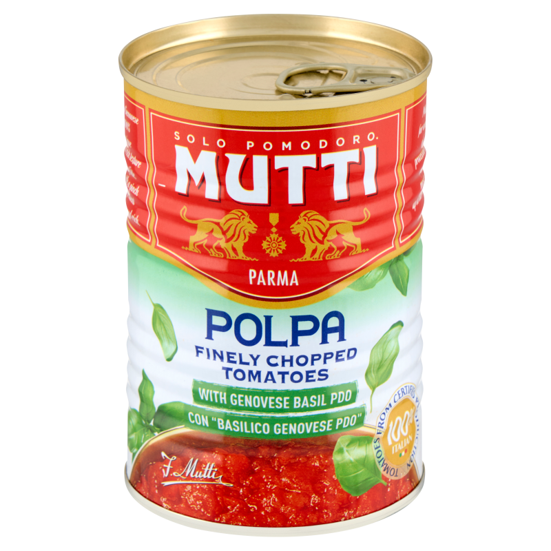 DEVELEY Pomidory krojone z bazylią 400 g Mutti