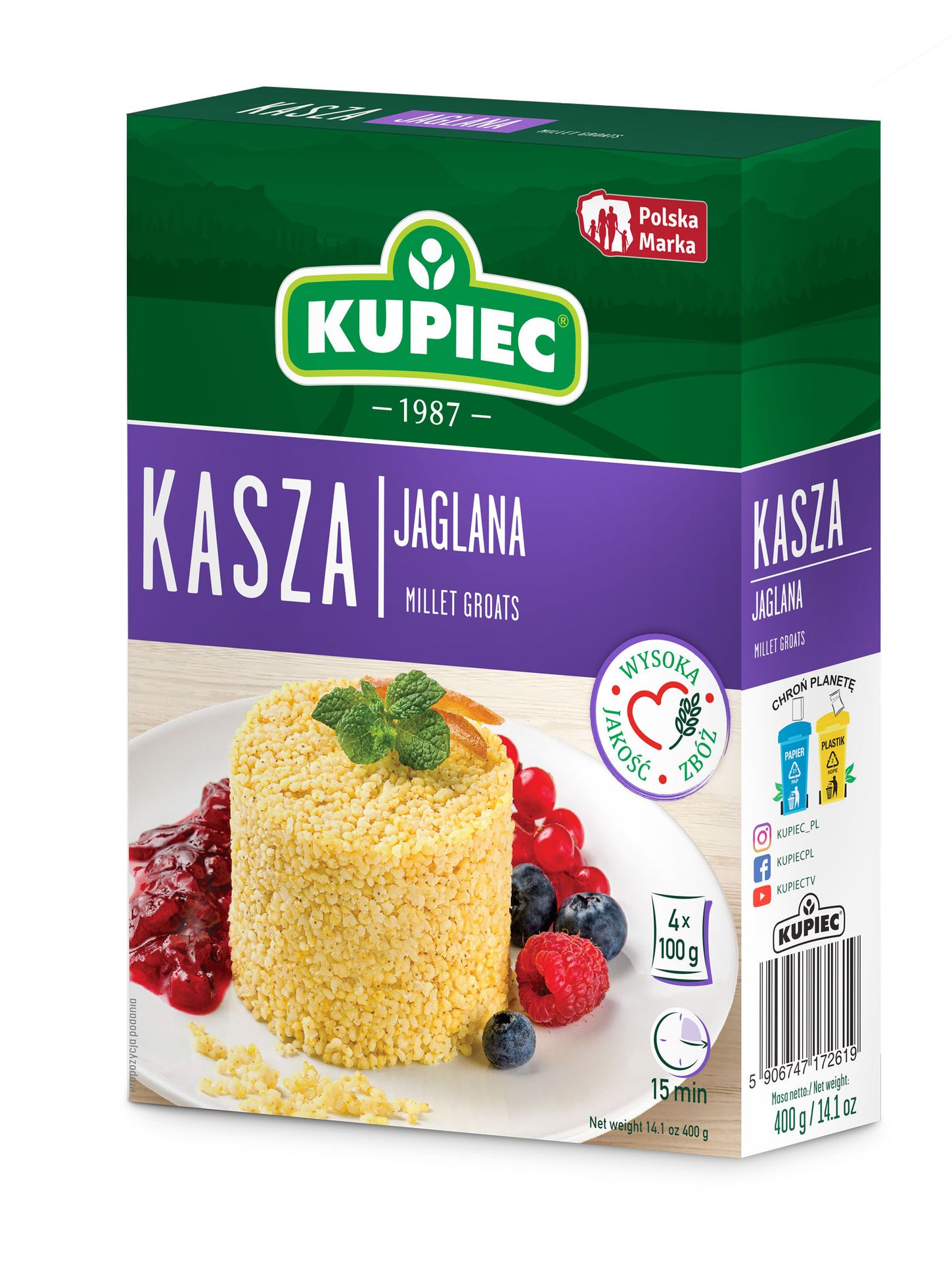 Kupiec Kasza jaglana 4x100 g