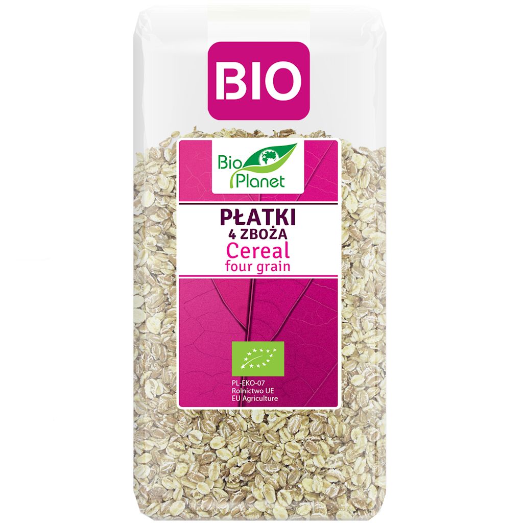 Bio Planet płatki 4 zboża 300g 5907814668011