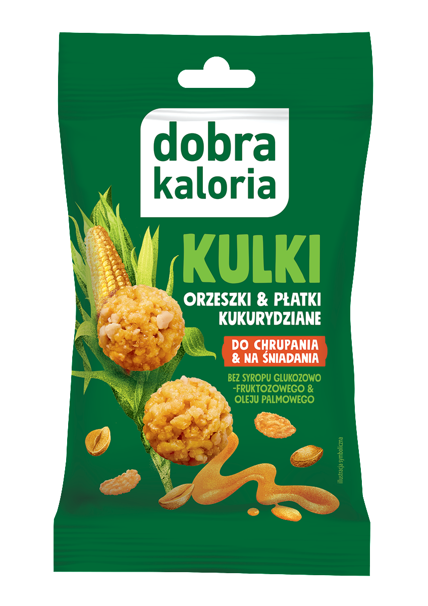 Dobra Kaloria Kulki mocy śniadaniowe kukurydziane - prażone orzeszki i sól 32 g