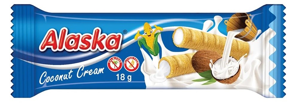 Alaska Rurki kukurydziane z kremem kokosowym 2szt.