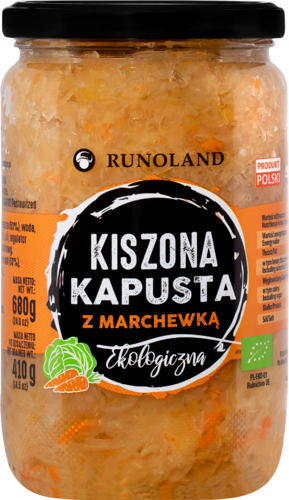 Runoland KAPUSTA KISZONA Z MARCHEWKĄ BIO 700 g (500g)