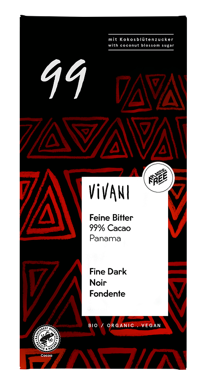 Vivani Czekolada gorzka 99% kakao BIO 80g