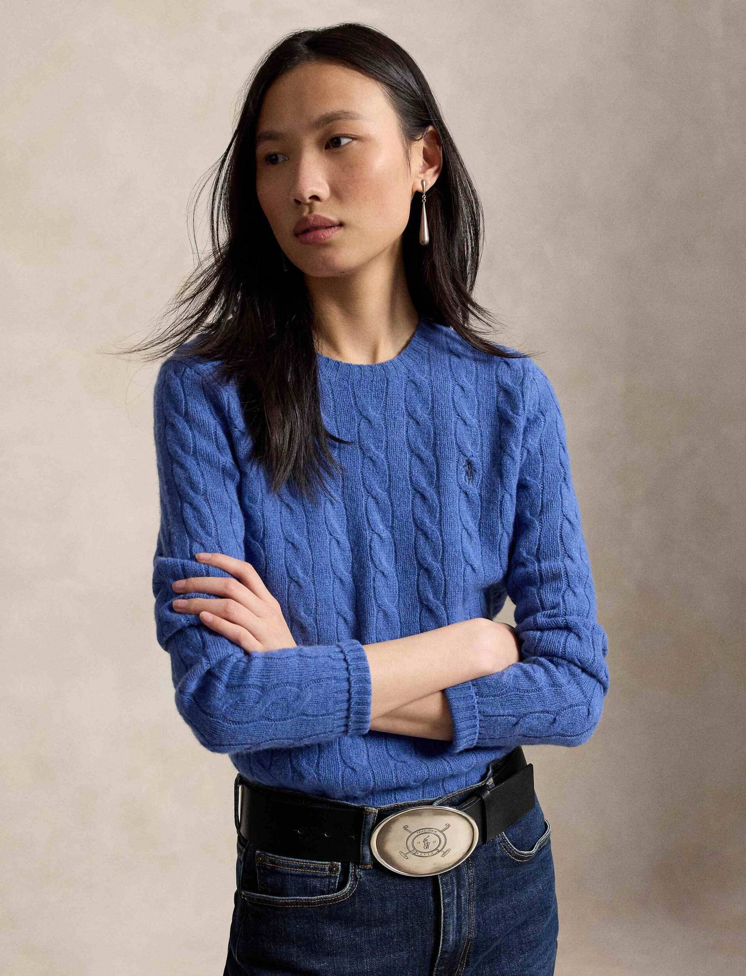 POLO RALPH LAUREN Wełniany sweter Julianna Regular Fit z dodatkiem kaszmiru