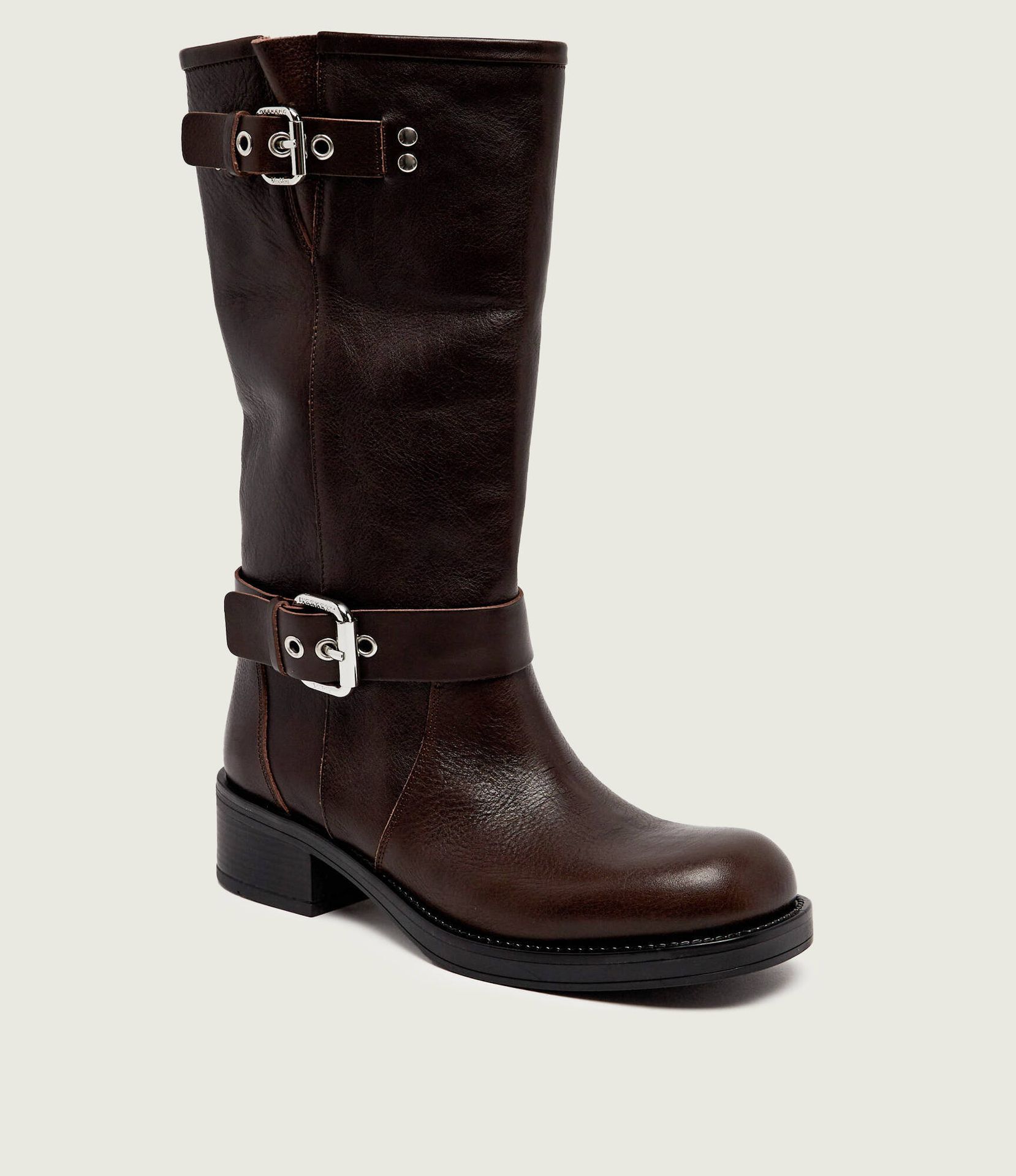 Weekend MaxMara Skórzane oficerki Wkaaddobbo