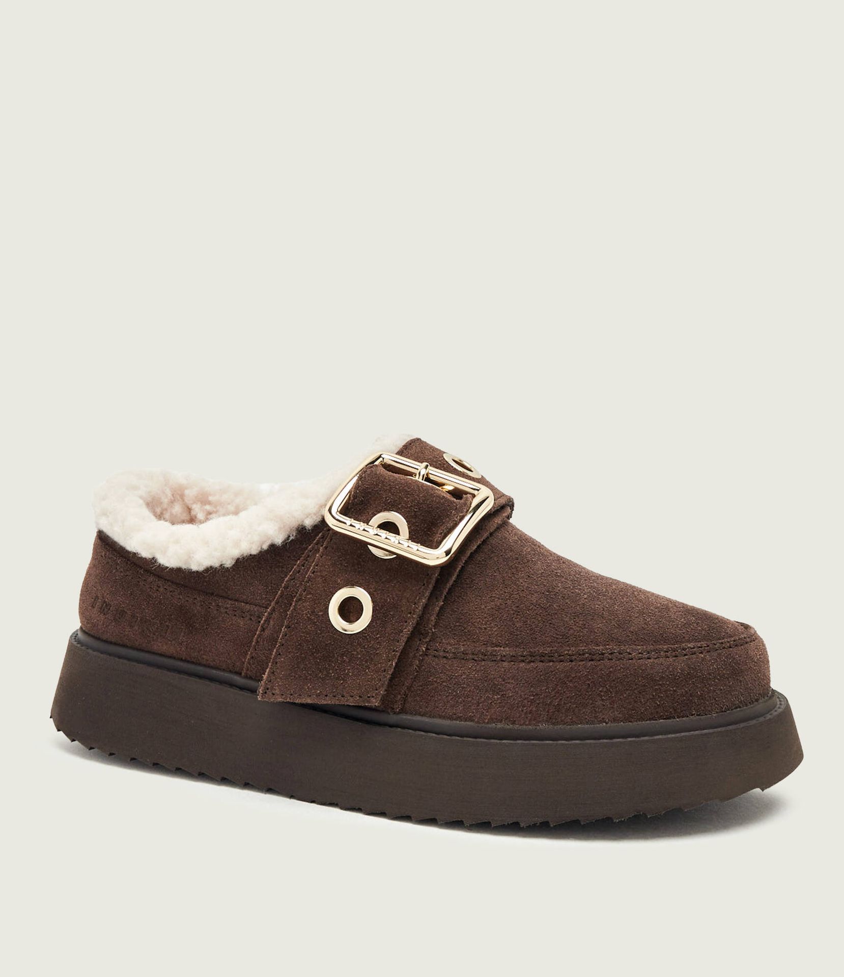 INUIKII Śniegowce Micro Buckle zamsz shearling