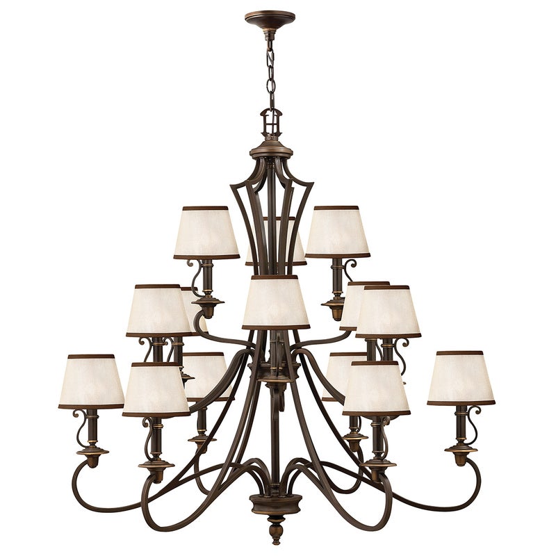 Lampa wisząca Plymouth stary brąz 15xE14x40W wym: 276,8 x 113 x 113 cm metal Hinkley