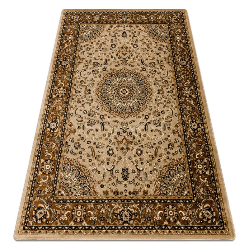 Dywan ROYAL E0177 Ramka, rozeta - beż / brązowy 180x270 cm