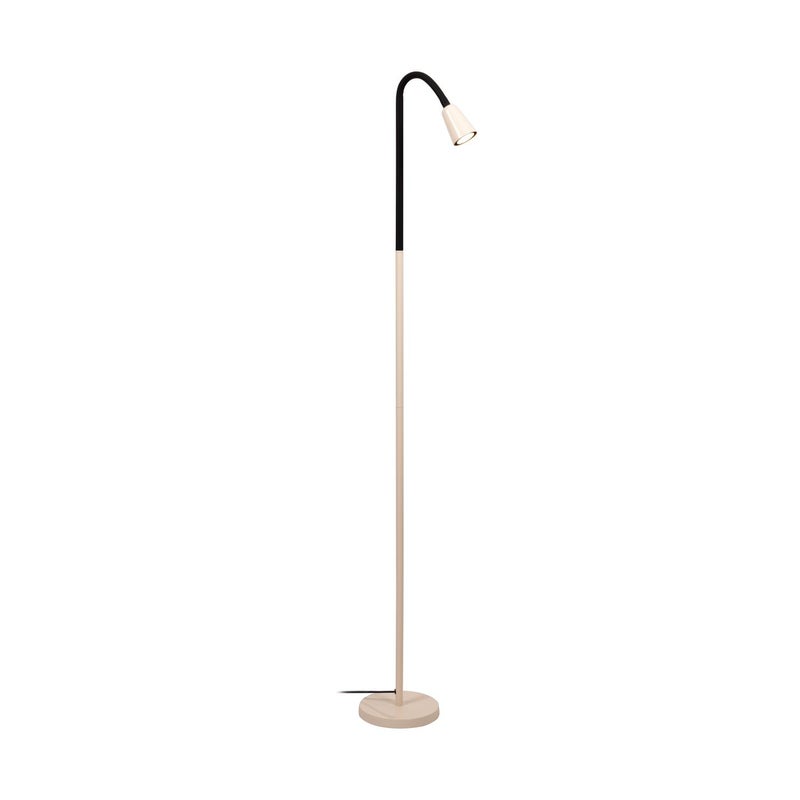 Lampa podłogowa minimalistyczna beżowo-czarna reflektorek elastyczne ramię 1xGU10 25W JASPER Lucide
