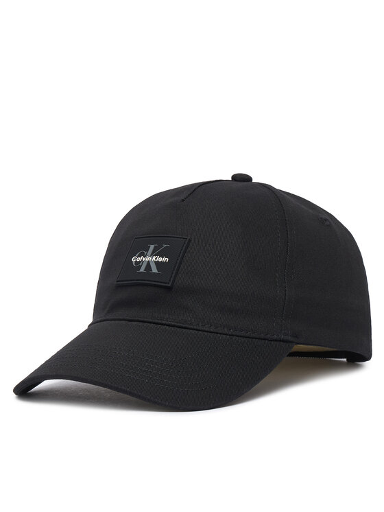 Calvin Klein Czapka z daszkiem Monologo Rubber Patch Bb Cap LV04D5136G Czarny