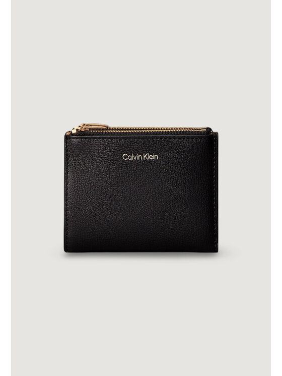 Calvin Klein Portfel Foil Logo Dbl Zip Cardcase LV04F1135G Czarny