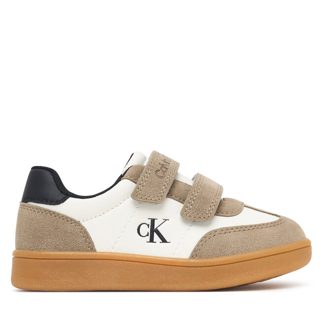 Sneakersy Calvin Klein Low Cut Velcro Sneaker V1X9-83443-0318 M Beżowy