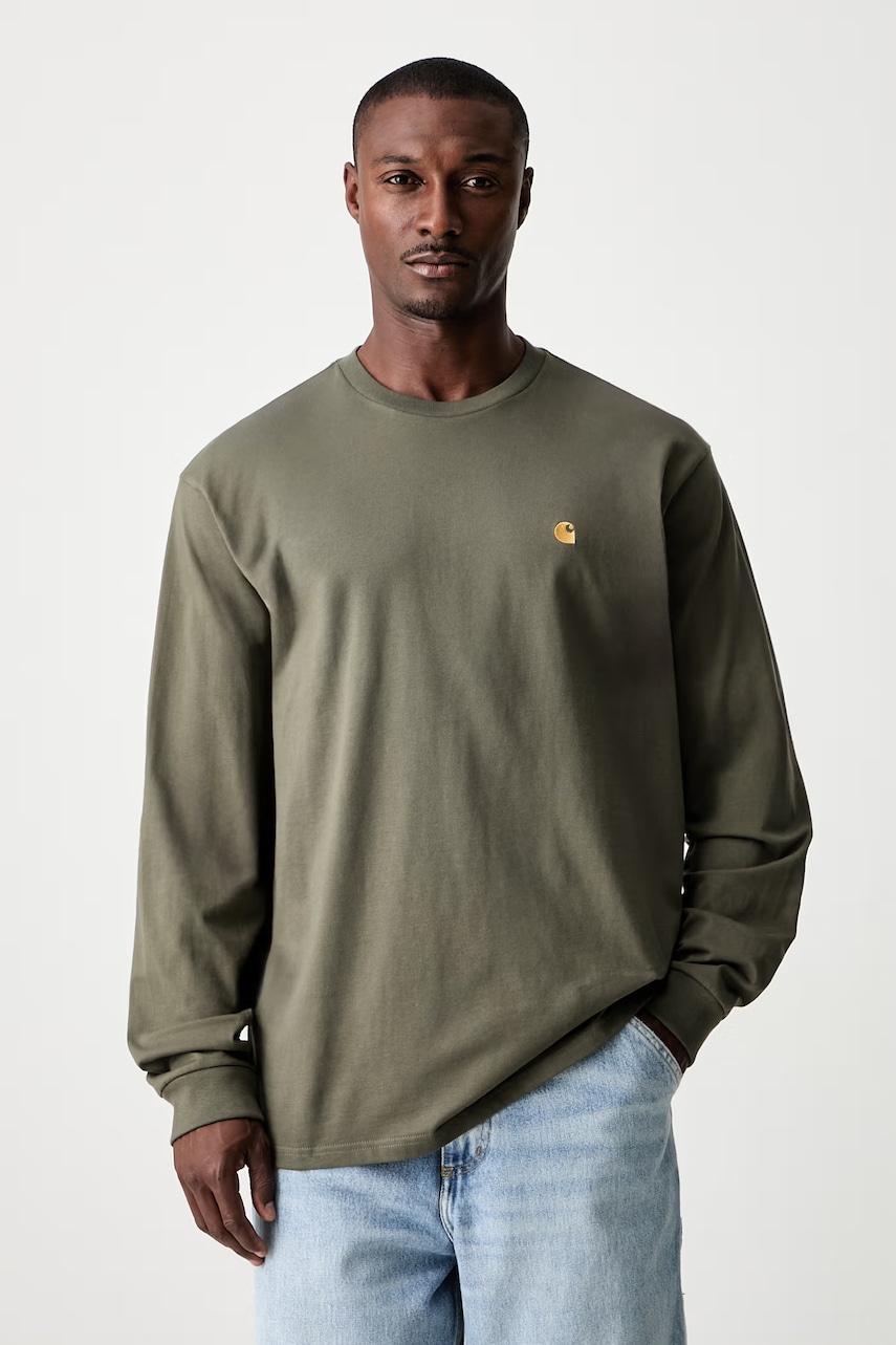 Carhartt WIP Carhartt WIP L/S Chase T-Shirt I026392 PHOENIX/GOLD longsleeve męski bawełniany