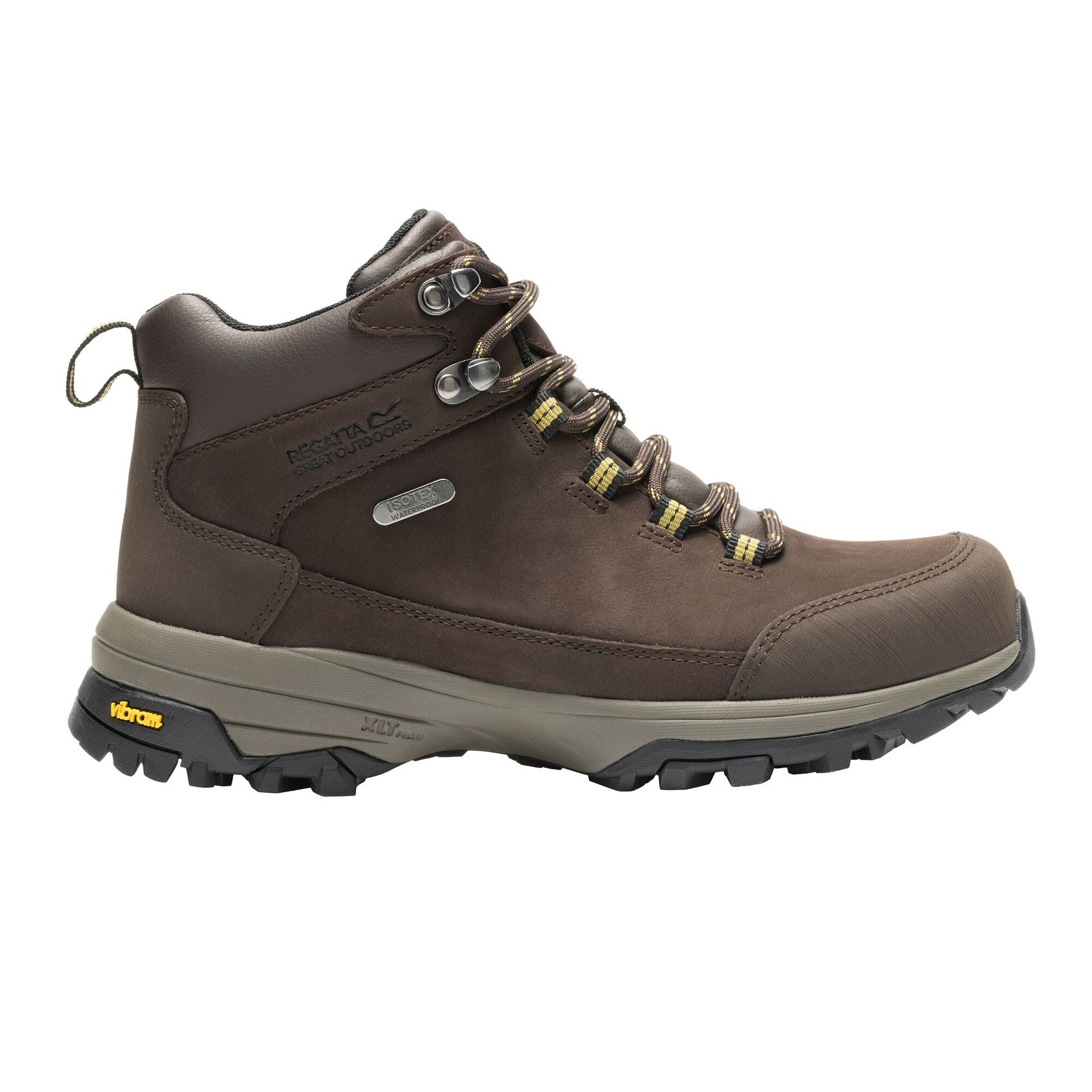 Regatta Buty damskie trekkingowe wysokie z membraną Burrell Leather II Vibram Brązowy, Rozmiar: 42