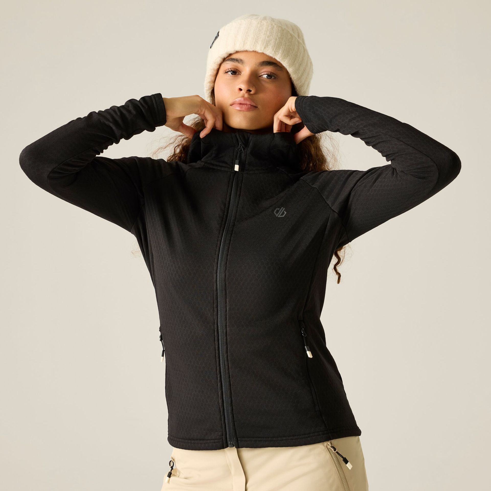 Dare 2b Bluza damska rozsuwana Ventura Hooded Czarny, Rozmiar: 42