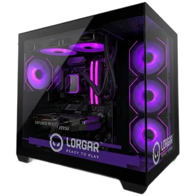 LORGAR Advanced PCA201-BK R5-7500F 32GB RAM 1TB SSD GeForce RTX5060Ti DLSS 4.5 Wi-Fi LRG-PCA201-BK