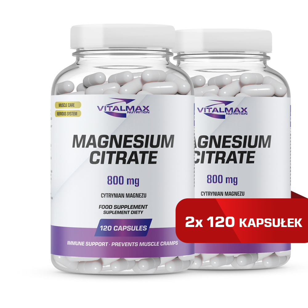 Vitalmax Magnesium Citrate 800mg 240 kapsułek