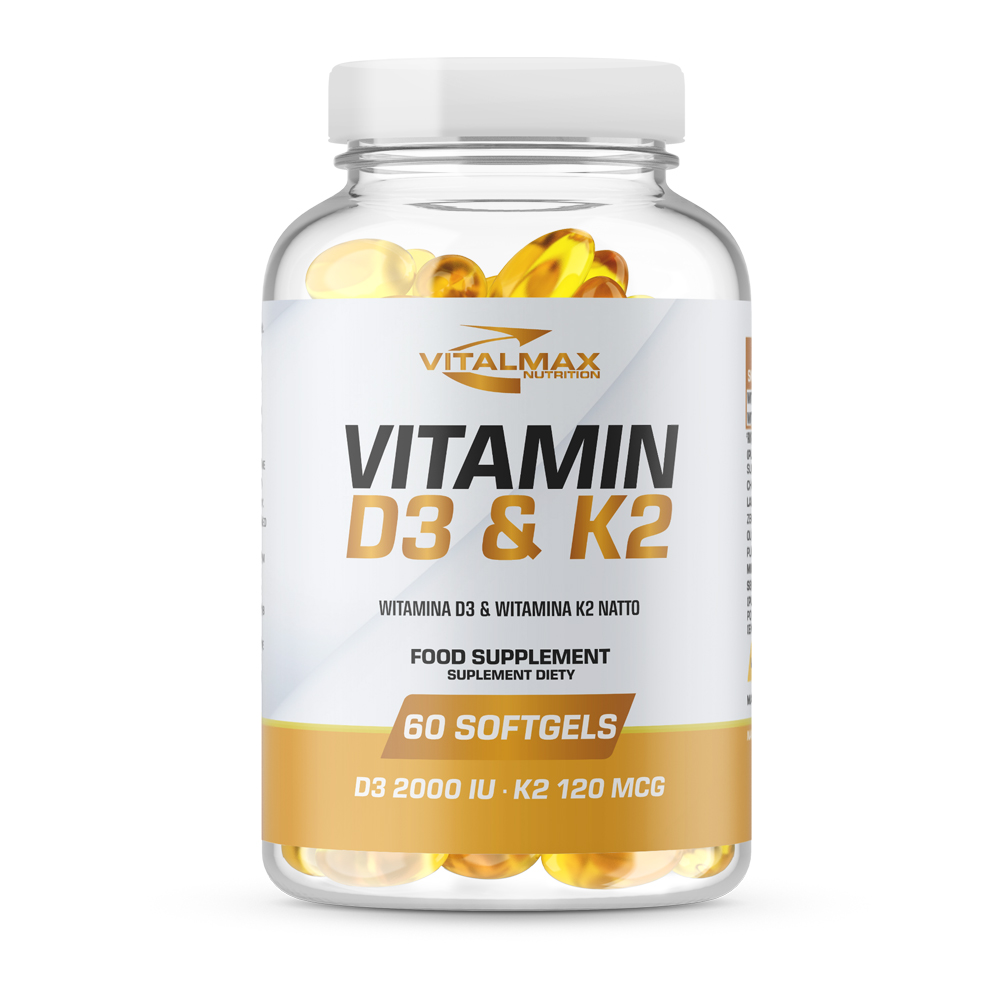 Vitalmax Vitamin D3 & K2 MK-7 60 softgels