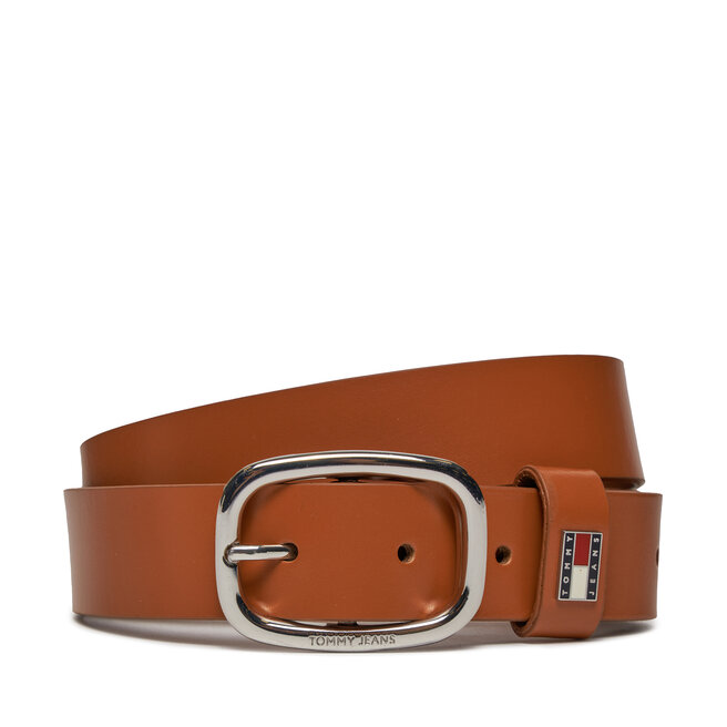 Pasek Damski Tommy Jeans Tjw Oval 3.0 AW0AW15836 Brązowy
