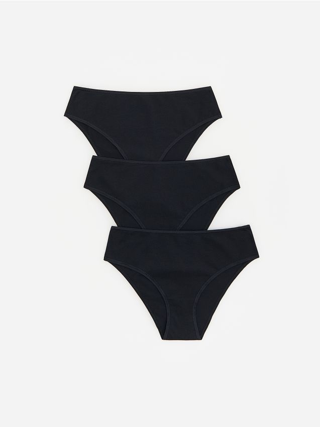 Reserved - Majtki typu figi 3 pack - czarny
