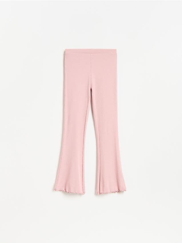 Reserved - Legginsy flare - różowy