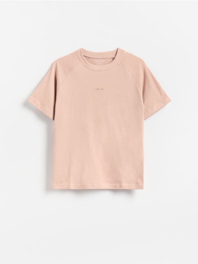Reserved - Bawełniany t-shirt - beżowy