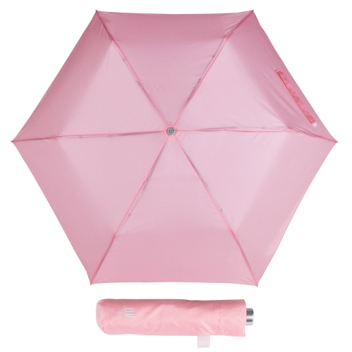 Parasol Damski Perletti Manualny Ekstra Slim UV50 Różowy Lekka Do Torebki
