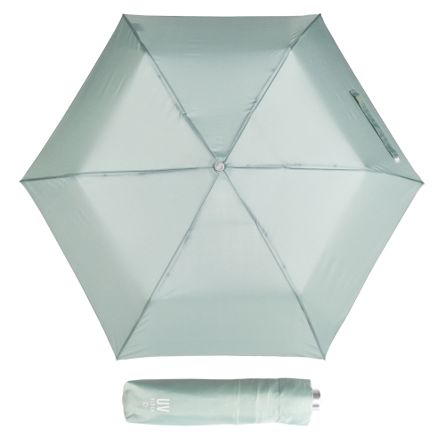 Parasol Damski Perletti Manualny Ekstra Slim UV50 Zielony Lekka Do Torebki