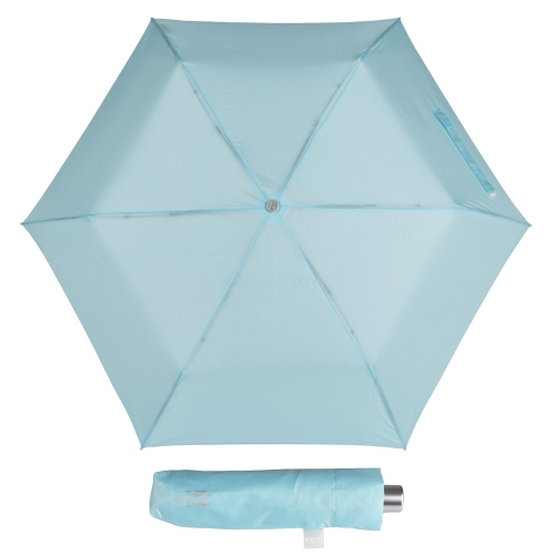 Parasol Damski Perletti Manualny Ekstra Slim UV50 Niebieski Lekka