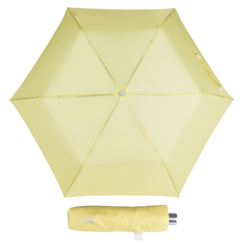 Parasol Damski Perletti Manualny Ekstra Slim UV50 Żółty Lekka Do Torebki