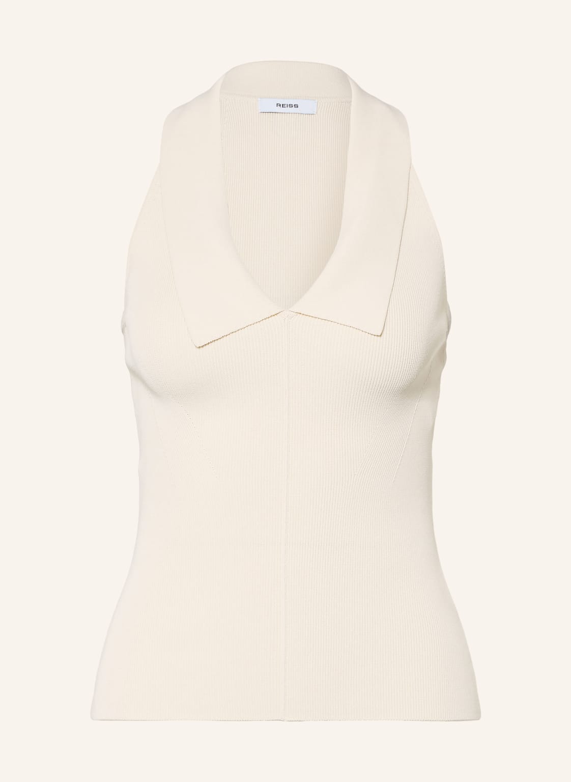 Reiss Dzianinowy Top Vera beige