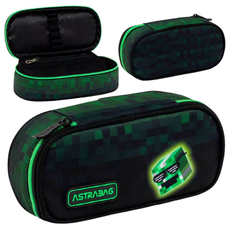 Astrabag Piórnik Jednokomorowy Saszetka Etui Na Przybory Szkolne Pixel Hero