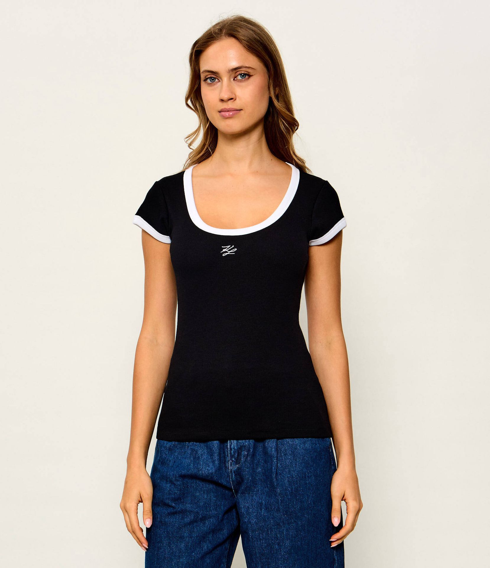 Karl Lagerfeld T-shirt Contrast Slim Fit