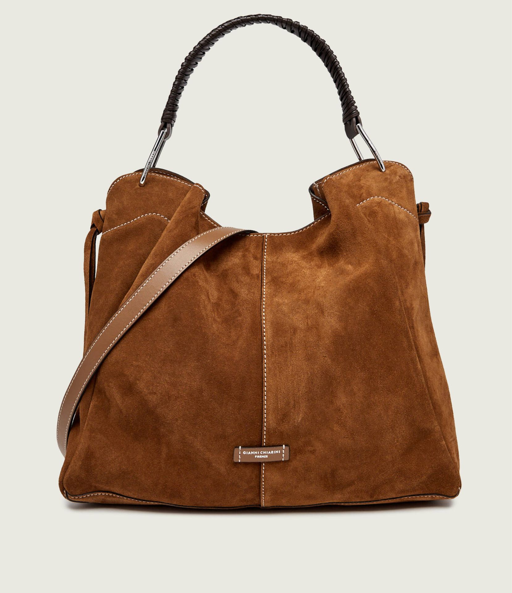 GIANNI CHIARINI Shopperka + saszetka Era zamsz