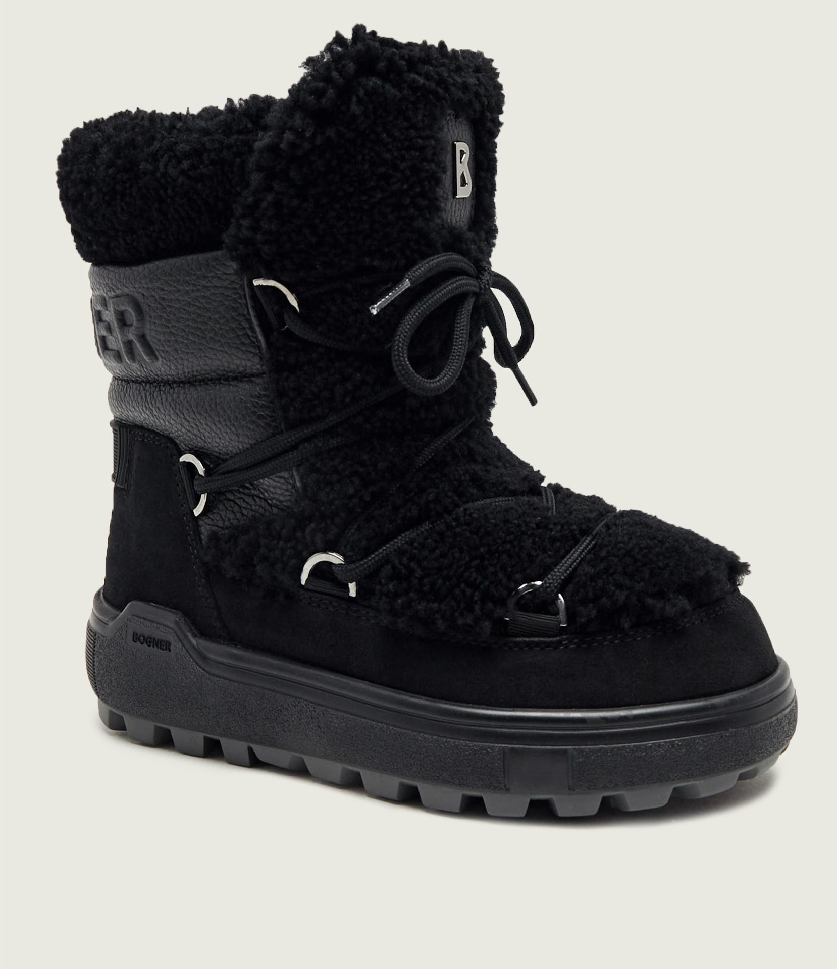 Bogner Śniegowce Chamonix S 10 C shearling zamsz skóra