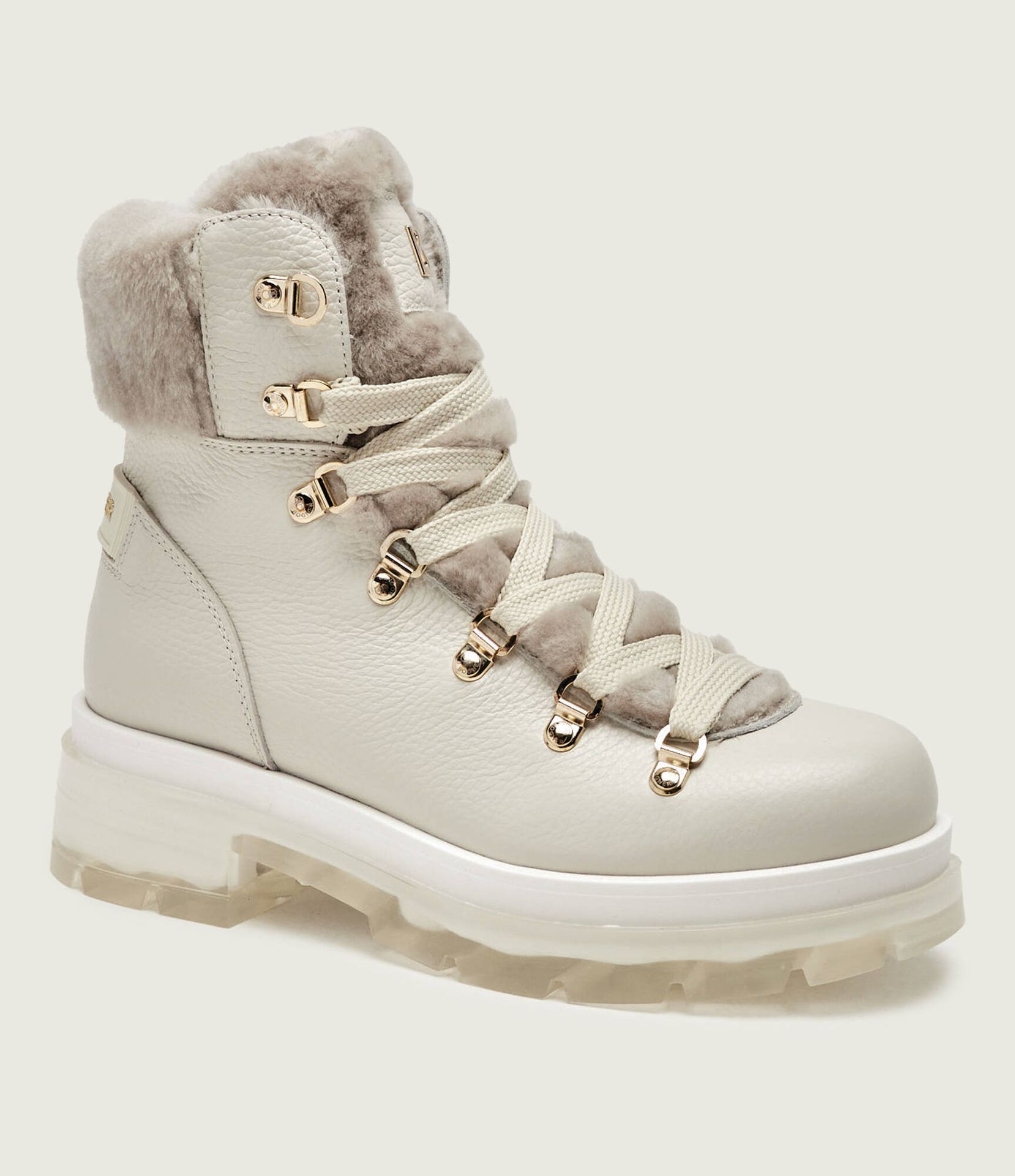 Bogner Skórzane trapery Swansea 9 B shearling z dodatkiem wełny