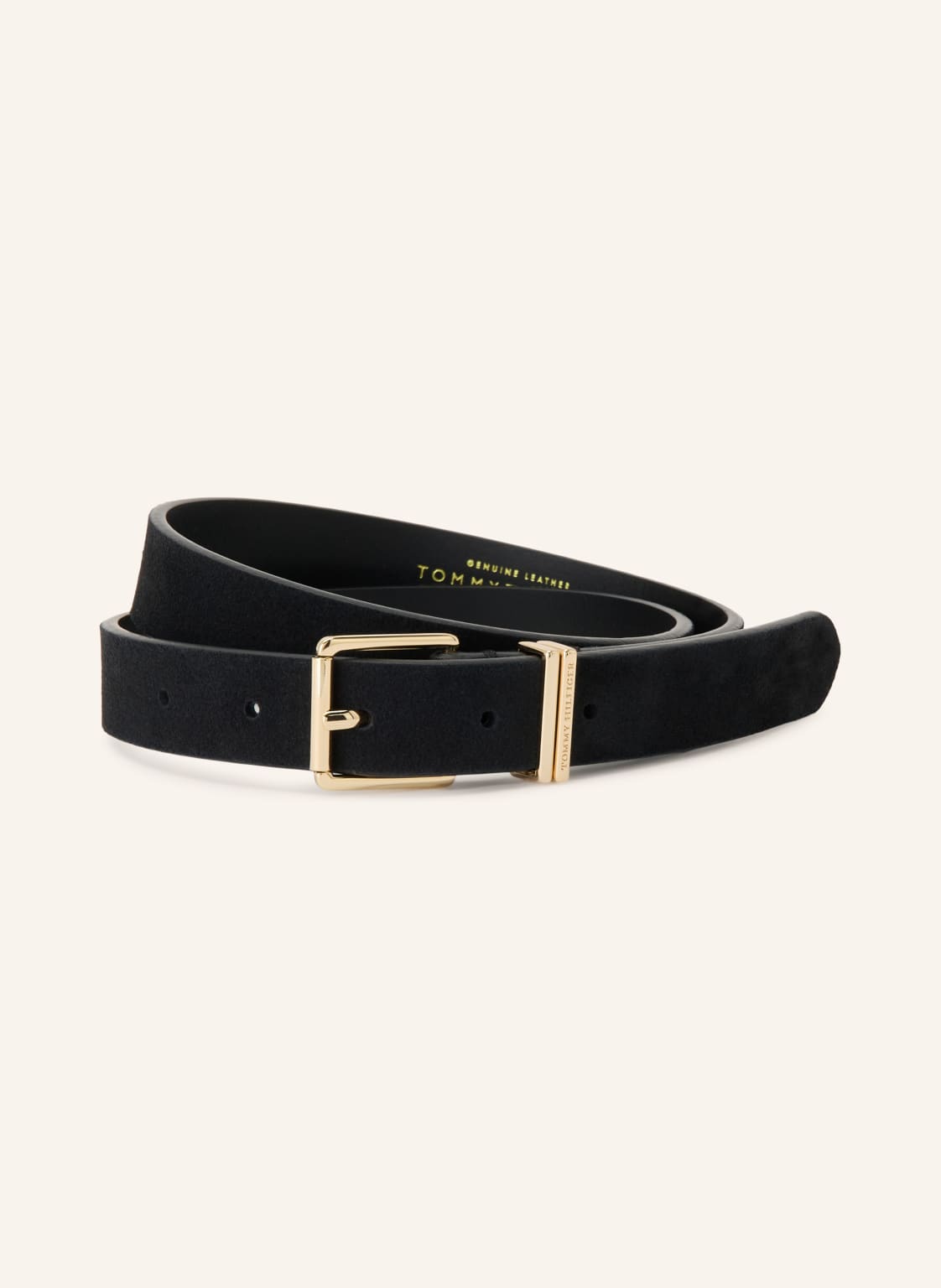 Tommy Hilfiger Pasek Skórzany schwarz