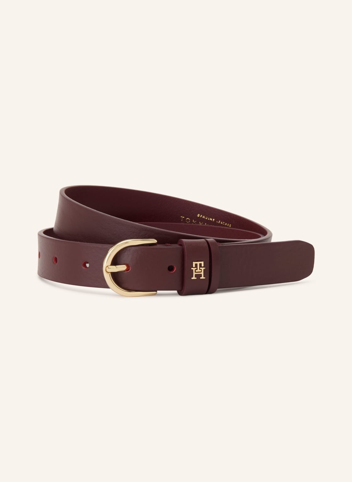 Tommy Hilfiger Pasek Skórzany rot