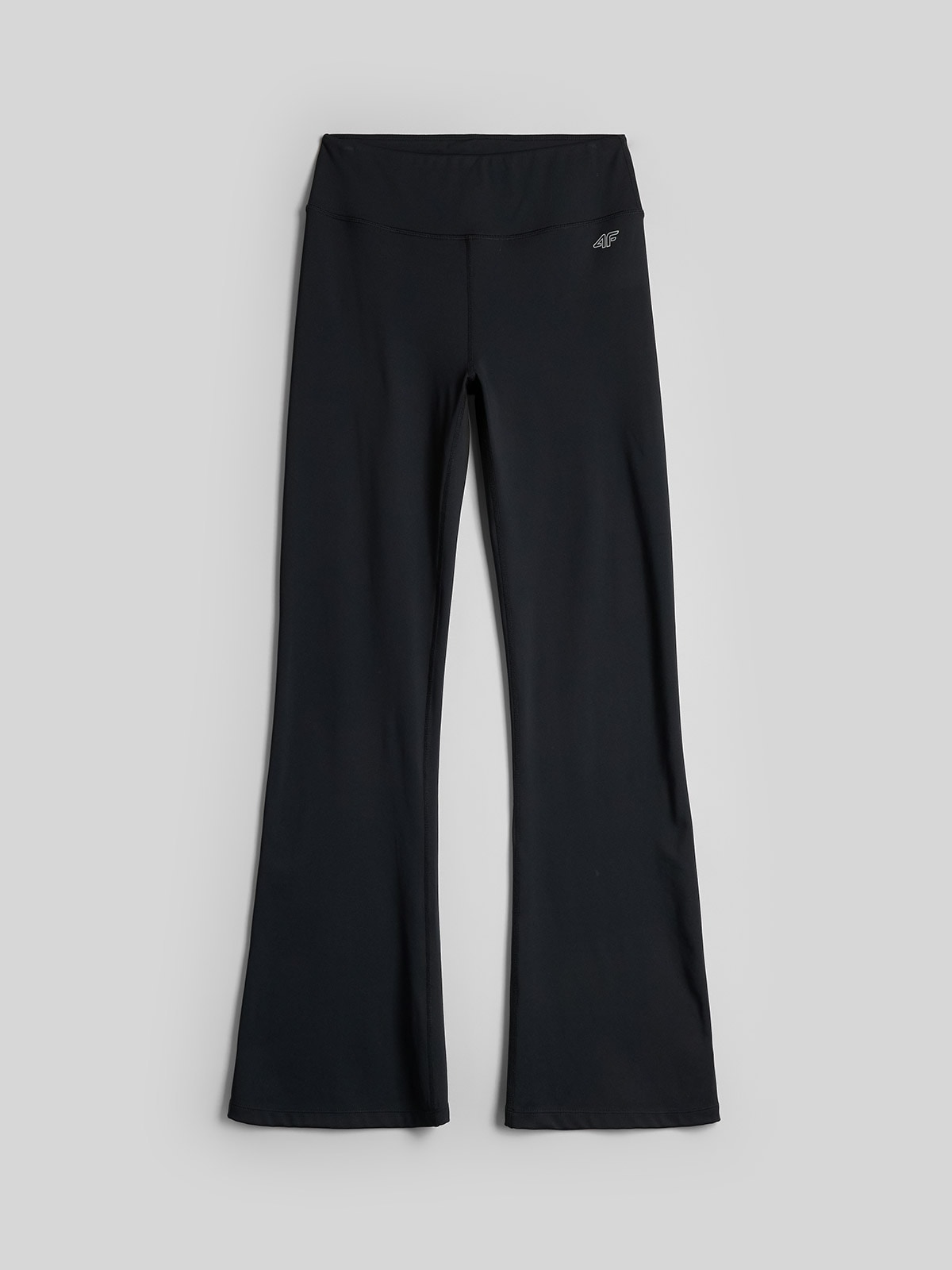 4F Legginsy dzianinowe z rozszerzanymi nogawkami damskie - czarne XS