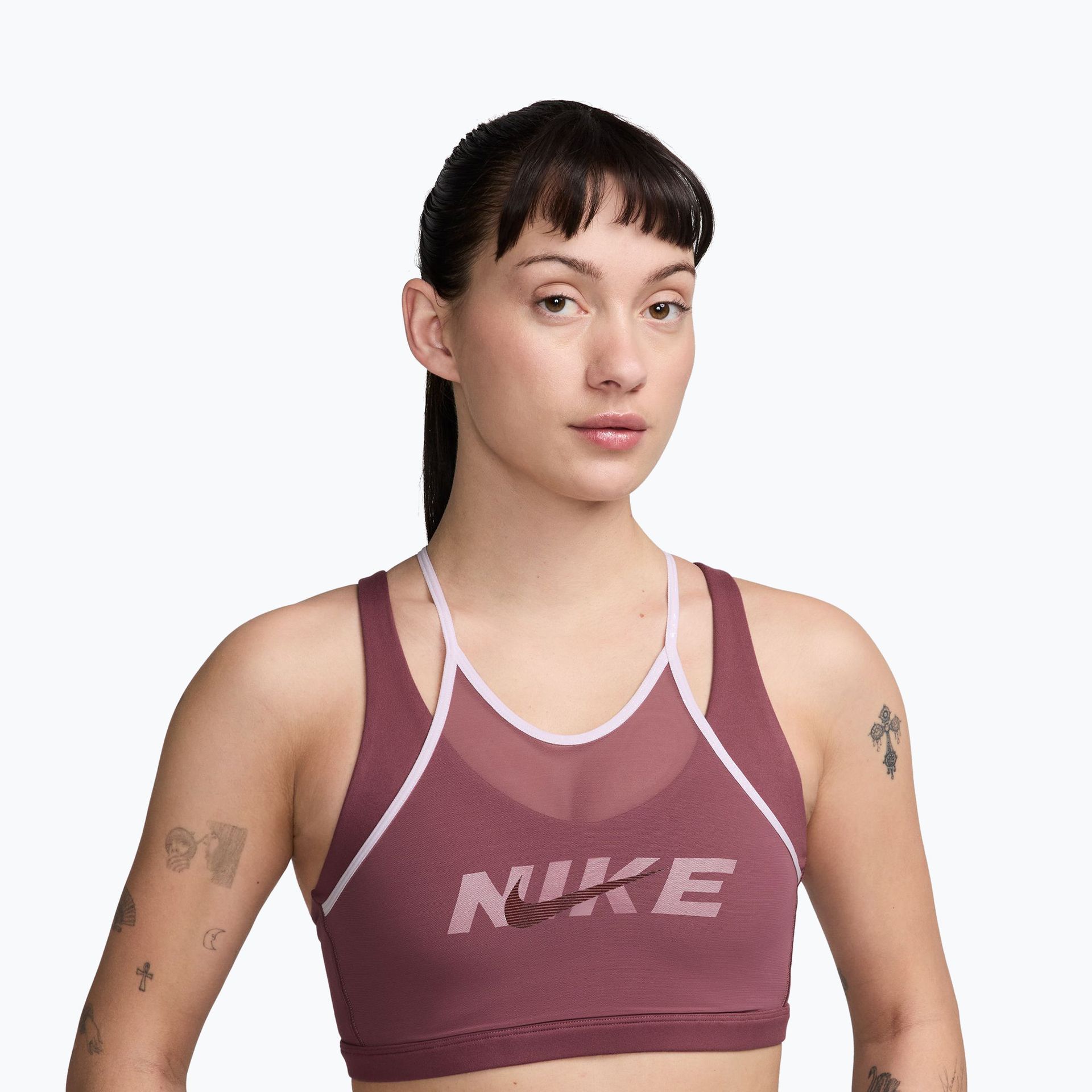 Biustonosz treningowy Nike One pink smoke/bleached lilac/mystic dates WYSYŁKA W 24H 30 DNI NA ZWROT