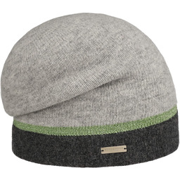 Czapka Beanie Wełniana Shiny Stripe by Seeberger, szary, One Size