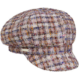 Czapka Kaszkiet Tweed Newsboy by Seeberger, różowy, One Size