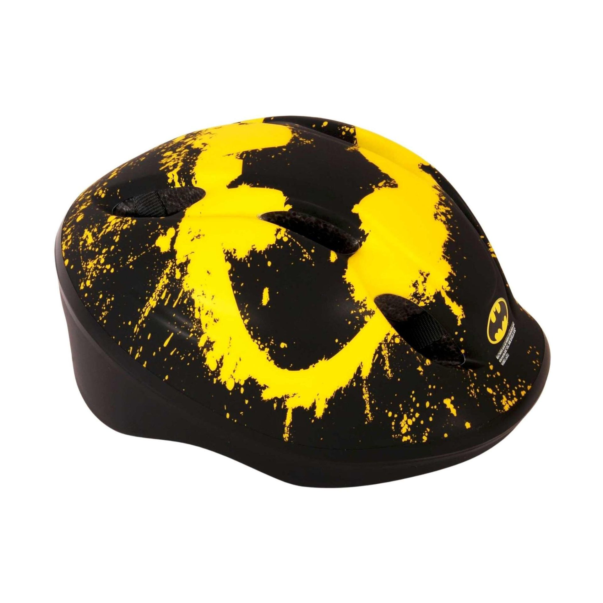 Kask dziecięcy BATMAN regulowany 51-55 cm czarno-żółty