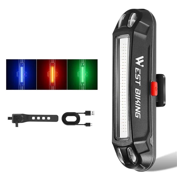 Tylny światło rowerowe LED USB, lampka ostrzegawcza do jazdy - T2