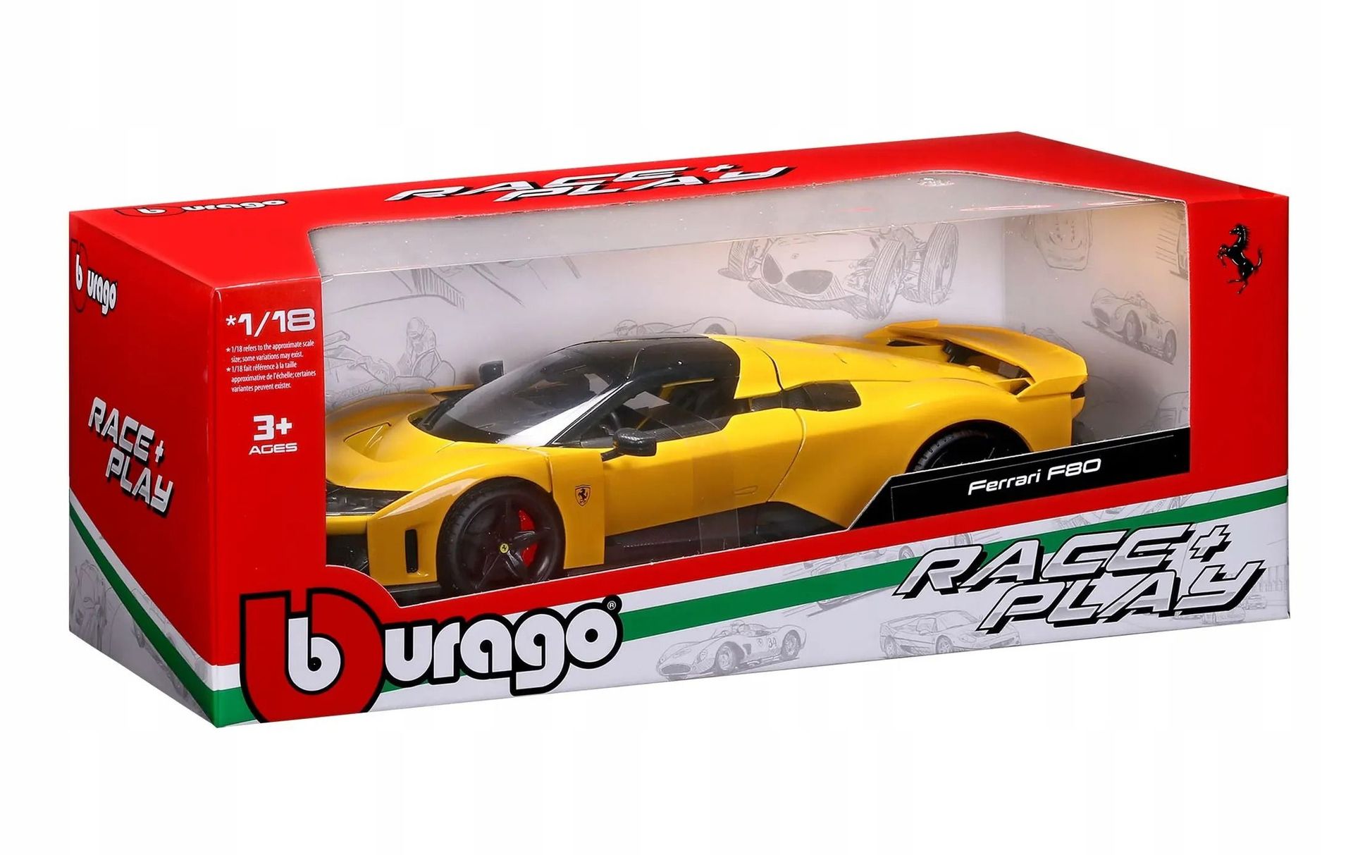 Ferrari Race and Play F80 G Modena żółty 124 - model lub pojazd